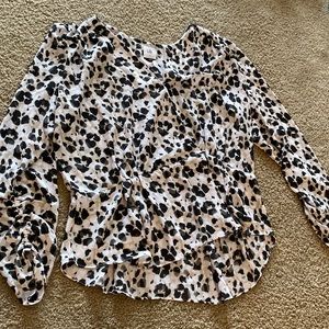 Animal print peplum top